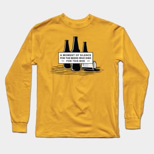 Funny Beer Joke Typographic Design Long Sleeve T-Shirt